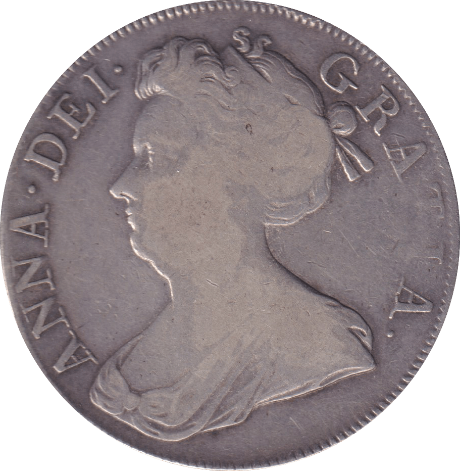 1707 CROWN ( FINE ) - FLORIN - Cambridgeshire Coins