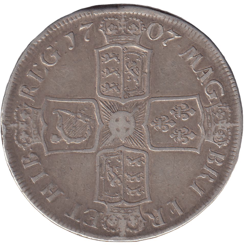 1707 CROWN ( GVF ) SEXTO EXETER MINT - CROWN - Cambridgeshire Coins
