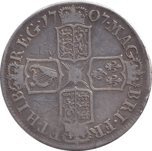 1707 HALFCROWN ( FINE ) - HALFCROWN - Cambridgeshire Coins