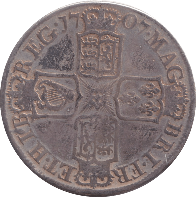 1707 HALFCROWN ( GF ) - HALFCROWN - Cambridgeshire Coins