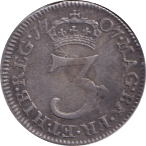 1707 MAUNDY THREEPENCE ( GVF ) - MAUNDY THREEPENCE - Cambridgeshire Coins