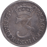 1707 MAUNDY THREEPENCE ( GVF ) - MAUNDY THREEPENCE - Cambridgeshire Coins