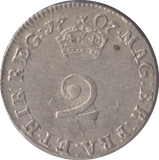 1707 MAUNDY TWOPENCE ( GVF ) - MAUNDY TWOPENCE - Cambridgeshire Coins