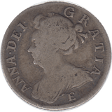 1707 SHILLING ( FINE ) E - Shilling - Cambridgeshire Coins