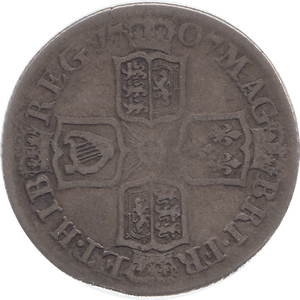 1707 SHILLING ( FINE ) E - Shilling - Cambridgeshire Coins