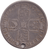 1707 SHILLING HOLED ( FINE ) - Shilling - Cambridgeshire Coins