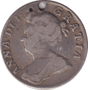 1707 SHILLING HOLED ( FINE ) - Shilling - Cambridgeshire Coins
