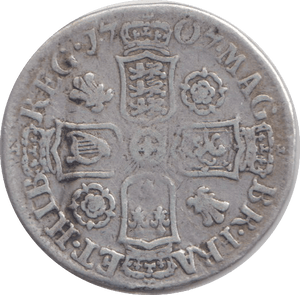 1707 SIXPENCE ( FINE ) - SIXPENCE - Cambridgeshire Coins