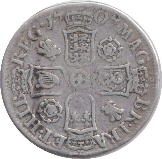 1707 SIXPENCE ( FINE ) - SIXPENCE - Cambridgeshire Coins