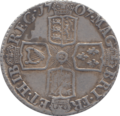 1707 SIXPENCE ( VF ) - SIXPENCE - Cambridgeshire Coins