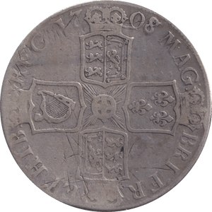 1708 CROWN ( FINE ) - CROWN - Cambridgeshire Coins