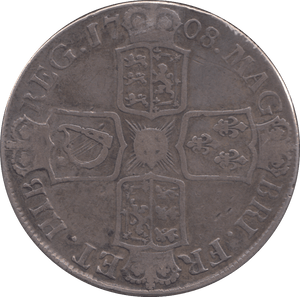 1708 CROWN ( GF ) E - CROWN - Cambridgeshire Coins
