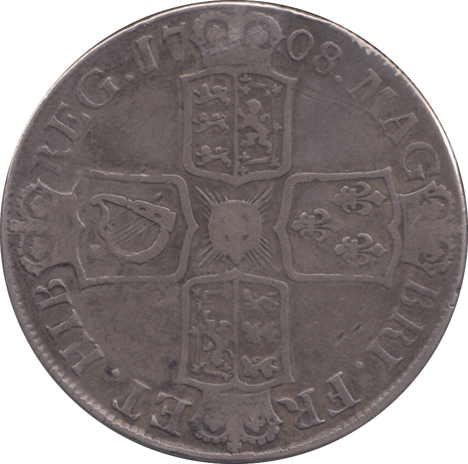 1708 CROWN ( GF ) E - CROWN - Cambridgeshire Coins