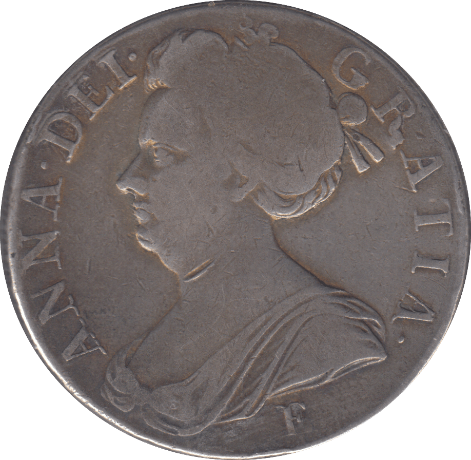 1708 CROWN ( VF ) E 8 OVER 7 WEAK STRIKE - CROWN - Cambridgeshire Coins