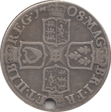 1708 SHILLING HOLED ( GF ) - SHILLING - Cambridgeshire Coins