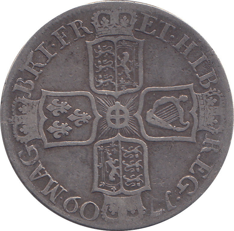 1709 HALFCROWN ( FINE ) - HALFCROWN - Cambridgeshire Coins