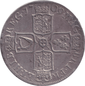 1709 HALFCROWN ( GVF ) - HALFCROWN - Cambridgeshire Coins
