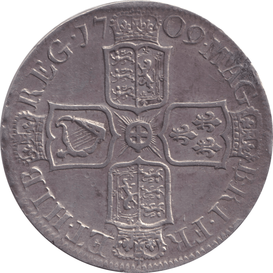 1709 HALFCROWN ( GVF ) - HALFCROWN - Cambridgeshire Coins