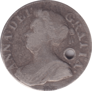 1709 MAUNDY THREE PENCE ( FINE ) HOLED - MAUNDY ONE PENNY - Cambridgeshire Coins