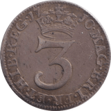 1710 MAUNDY THREEPENCE ( VF ) - MAUNDY THREEPENCE - Cambridgeshire Coins