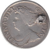 1711 HOLED SHILLING ( GF ) - WORLD COINS - Cambridgeshire Coins