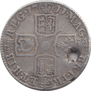 1711 HOLED SHILLING ( GF ) - WORLD COINS - Cambridgeshire Coins