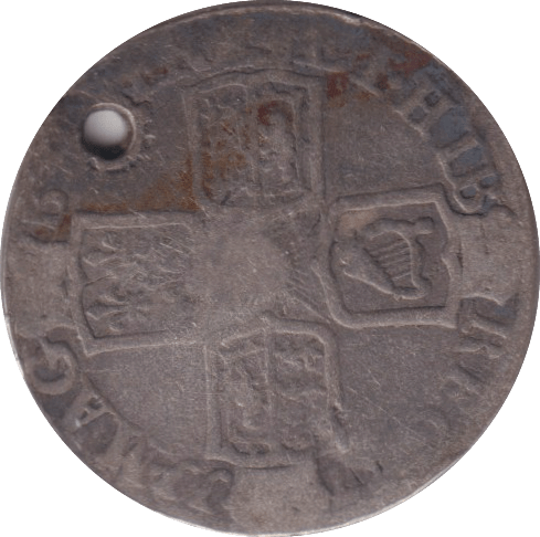 1711 HOLED SIXPENCE ( NF ) - SIXPENCE - Cambridgeshire Coins