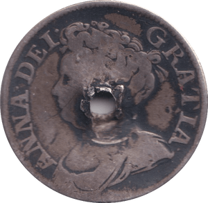 1711 SHILLING ( FINE ) HOLED - SHILLING - Cambridgeshire Coins