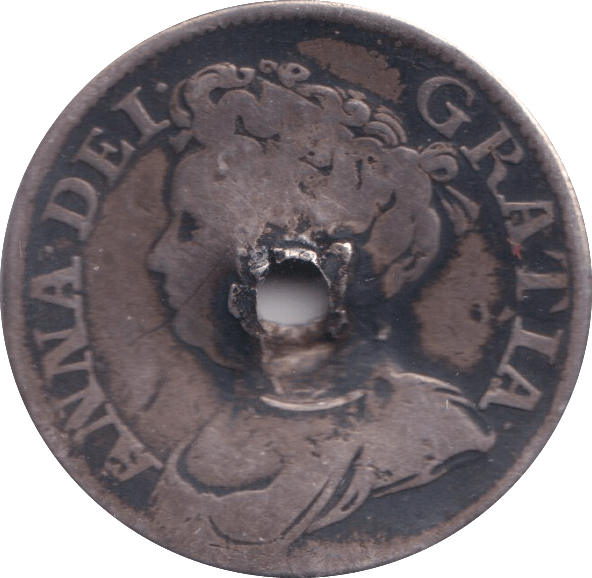 1711 SHILLING ( FINE ) HOLED - SHILLING - Cambridgeshire Coins