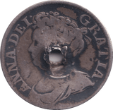 1711 SHILLING ( FINE ) HOLED - SHILLING - Cambridgeshire Coins