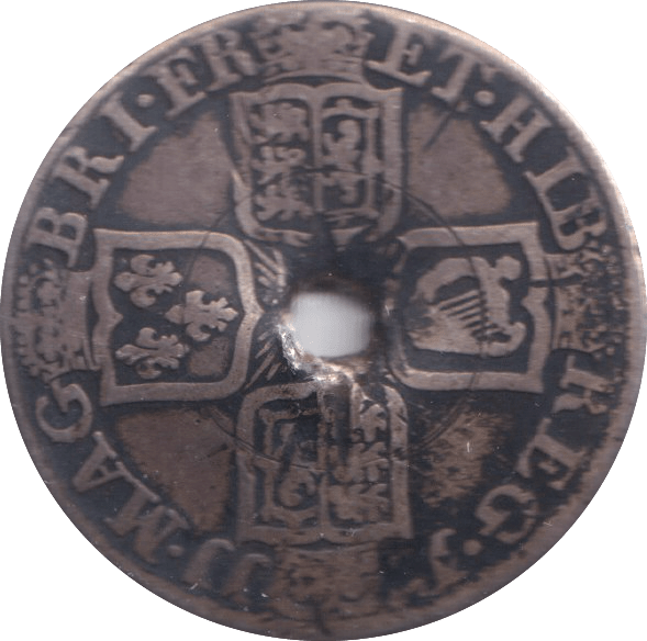 1711 SHILLING ( FINE ) HOLED - SHILLING - Cambridgeshire Coins