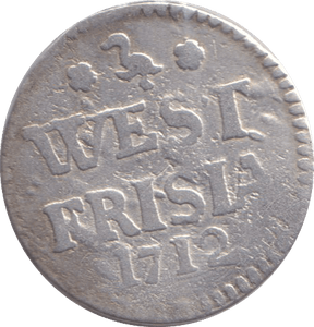 1712 SILVER 2 STUIVER WEST FRIESLAND - SILVER WORLD COINS - Cambridgeshire Coins