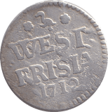 1712 SILVER 2 STUIVER WEST FRIESLAND - SILVER WORLD COINS - Cambridgeshire Coins