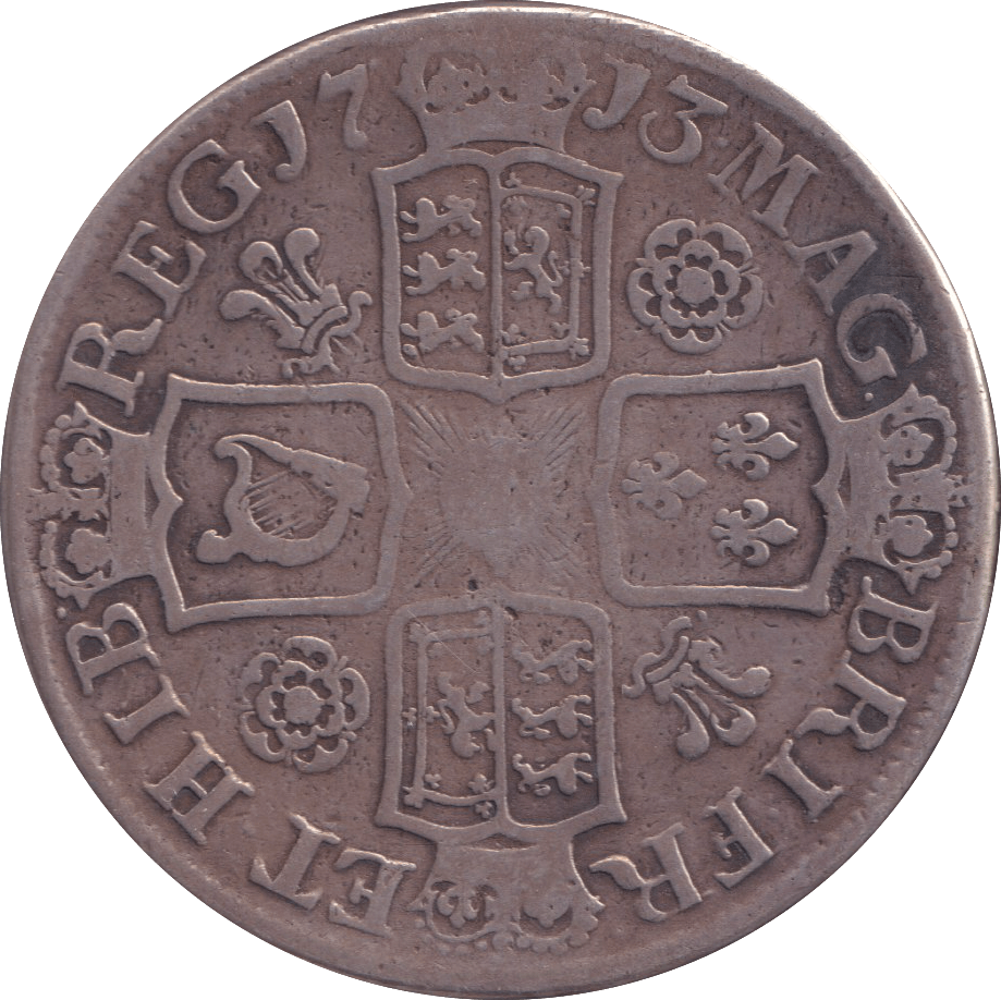 1713 CROWN EX MOUNT ( FINE ) - CROWN - Cambridgeshire Coins