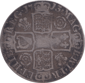 1713 HALFCROWN ( FINE ) - HALFCROWN - Cambridgeshire Coins