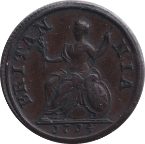 1714 FARTHING ( EF ) - FARTHING - Cambridgeshire Coins