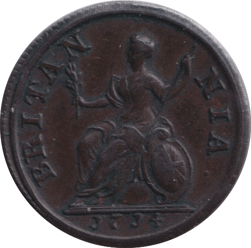 1714 FARTHING ( EF ) - FARTHING - Cambridgeshire Coins