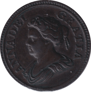 1714 FARTHING ( EF ) - FARTHING - Cambridgeshire Coins