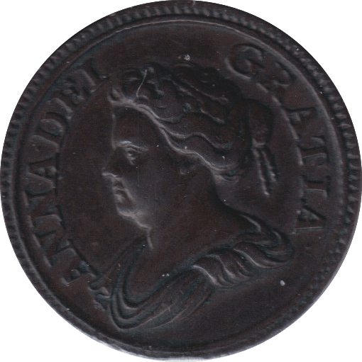 1714 FARTHING ( EF ) - FARTHING - Cambridgeshire Coins