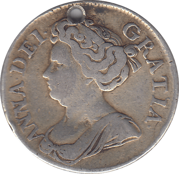 1714 SHILLING ( GF ) HOLED - SHILLING - Cambridgeshire Coins