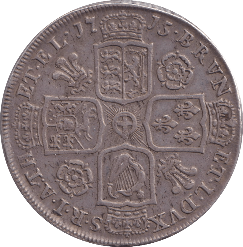 1715 HALFCROWN ( GVF ) - HALFCROWN - Cambridgeshire Coins