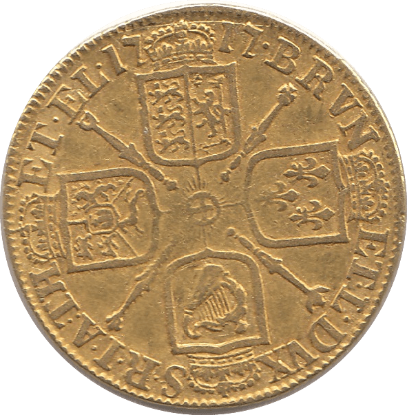 1717 GOLD ONE GUINEA ( VF ) SCARCE DATE Guineas Cambridgeshire