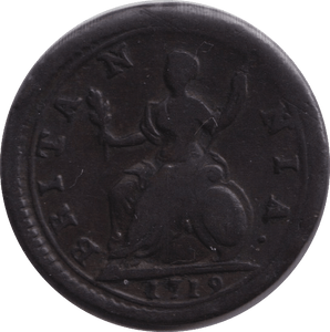 1719 FARTHING ( VF ) - FARTHING - Cambridgeshire Coins