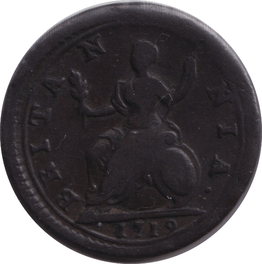 1719 FARTHING ( VF ) - FARTHING - Cambridgeshire Coins