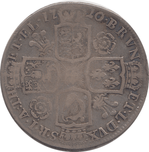 1720 HALFCROWN ( FINE ) - Halfcrown - Cambridgeshire Coins