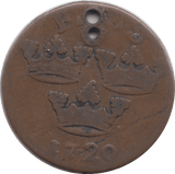 1720 ONE ORE SWEDEN - WORLD COINS - Cambridgeshire Coins