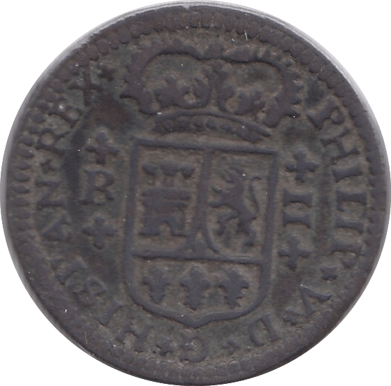 1720 TWO MARAVEDI SPAIN - SILVER WORLD COINS - Cambridgeshire Coins