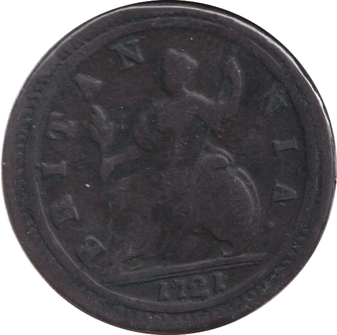 1721 HALFPENNY ( GF ) - WORLD COINS - Cambridgeshire Coins
