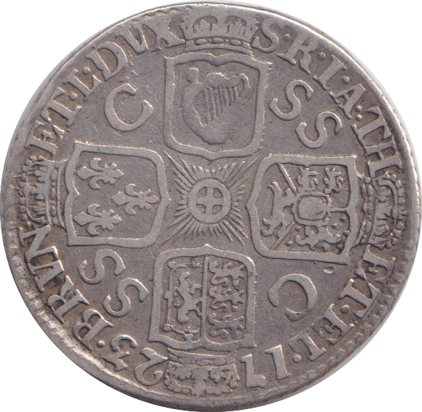 1723 SHILLING ( FINE ) - SHILLING - Cambridgeshire Coins