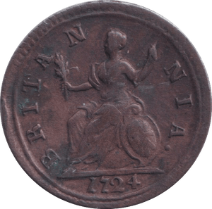 1724 FARTHING ( VF ) - Farthing - Cambridgeshire Coins